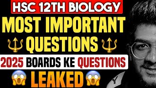 12th hsc biology important questions 2025  biology class 12 hsc important questions 2025 12vi BOARD [upl. by Hourihan]