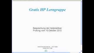 Heilpraktiker Prüfung Oktober 2012 Fragen 110 [upl. by Lejeune]