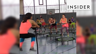 Trampoline workout classes are the latest fitness craze [upl. by Kalvin]