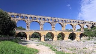 Pont du Gard  ancient Roman aqueduct Provence France HD videoturysta [upl. by Erreit652]