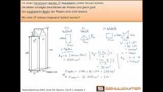 Quali Prüfungen Bayern Mathe Hauptschule Abschlussprüfung 2009 Teil B 1  Aufgabe 2 [upl. by Audie508]