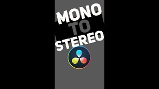 Mono To Stereo Audio  DaVinci Resolve Fairlight shorts [upl. by Lais]