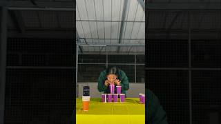 Cup Tower With Balloon  02 😄 balloon cupchallenge shortschallenge trending comedyshorts yolo [upl. by Haidebez]