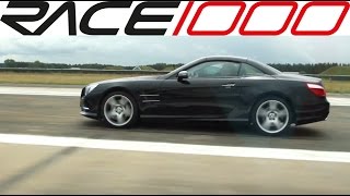 Mercedes C63 AMG vs Mercedes SL500 ECU  ROLL RACE [upl. by Assyli80]