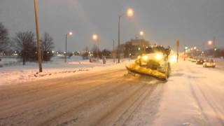 Snow plowing the City of Mississauga [upl. by Elegna]