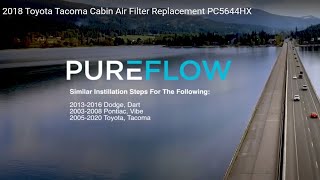 2018 Toyota Tacoma Cabin Air Filter Replacement PC5644HX [upl. by Otilrac]