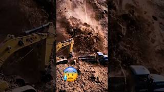 Dump Truck Excavator working during calape accident 😰 [upl. by Ennavoj]