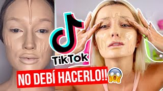 SEGUÍ EL TUTORIAL DE MAQUILLAJE MÁS VIRAL DE TIKTOK Y ESTO PASÓ  Katie Angel [upl. by Yorled]