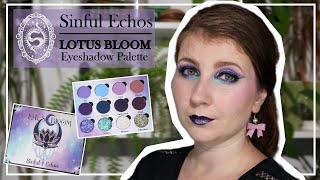 LOTUS BLOOM 🪷 Sinful Echos Eyeshadow Palette Indie Makeup  Tutorial amp Review  deutsch [upl. by Anipsed914]