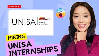 UNISA is hiring internships No work experience required Apply for 20 September [upl. by Brenner]