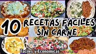 ✅10 RECETAS FACILES SIN CARNE mihogardulcehogar recetassincarne comidafacilyeconomica [upl. by Razaile]