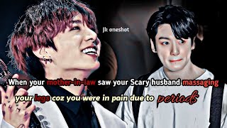 Jungkook ff  Your Newly Mafia husband saw you crying coz you were getting period cramps Jkff [upl. by Adiaz]