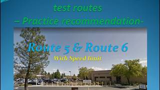 8 Routes for Pleasanton CA DMV Behind The Wheel driving test practice  route 5 amp 6 with Speed limit [upl. by Krigsman]