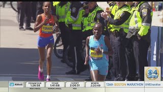 Kenyas Peres Jepchirchir Wins 2022 Boston Marathon Womens Race [upl. by Einnov]