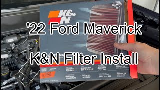 2022 Ford Maverick  Easy 5 minute KampN Filter Install [upl. by Bobbe]