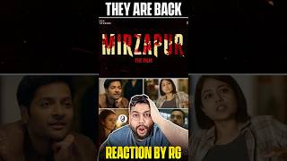 Mirzapur The Film  Announcement  Pankaj Tripathi  Ali Fazal  Divyenndu REACTION BY RG reaction [upl. by Macrae75]