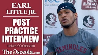 FSU Football  Earl Little Jr on move to safety performance at Miami [upl. by Horlacher]