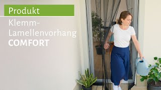 KlemmLamellenvorhang COMFORT – Fliegengitter Tür ohne Bohren und Schrauben  insektenstopnet [upl. by Diao557]