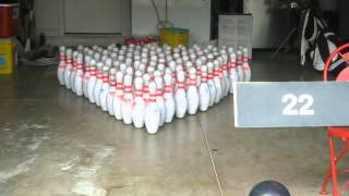 100 pin bowling in a garage [upl. by Anilegnave913]