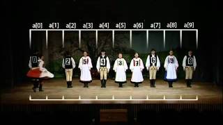 Shellsort with Hungarian Székely folk danceflv [upl. by Ydnerb]