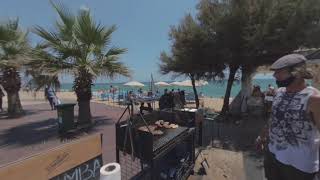 Beach of Badalona Spain 2021 vr180 stereoscopic 3d [upl. by Anaeco235]