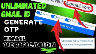 Unlimited Temporary Emails  Temporary Gmail Otp and Email Verification [upl. by Woolcott]