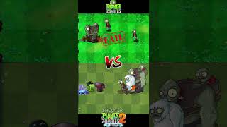 Pvz 2 Vs Pvz  Doom Shroom Mega Gatling Pea Gloom Vine Team Vs Gargantuar zombie Team shorts [upl. by Margette]