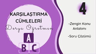 4 Sınıf  Karşılaştırma Cümleleri Örneklerle Konu Anlatımı  DERYA ÖĞRETMEN [upl. by Prud]