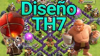 Diseño de Ayuntamiento nivel 7  Clash of Clans [upl. by Eirak]