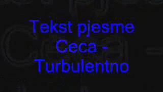 Ceca  Turbulentno  Tekst Pjesme [upl. by Hatty193]