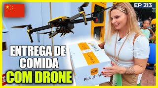 A CHINA está em 2050 Pedindo COMIDA por DRONE e PAGANDO com a PALMA DA MÃO [upl. by Andriette]