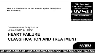 TOP TUT Classification and Treatment of Heart Failure [upl. by Dazhahs541]