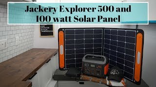 Jackery Explorer 500 with Solar Panel  GHOST Van Style [upl. by Assertal]