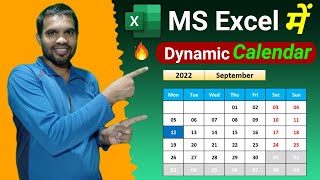 Excel Dynamic Calendar  How to Create Calendar in Excel  Excel Tips and Tricks [upl. by Stoller]