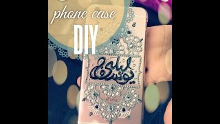 DIY henna design phone casecoque personnalisée [upl. by Icyak]