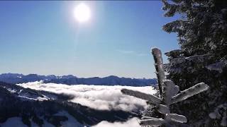 Skitouren Bregenzerwald Hochhäderich  Falkenhütte tolle Landschaft und herrliches Gipfelpanorama [upl. by Ahsenak]