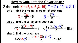 Covariance 4 of 17 How to Calculate the Covariance [upl. by Chandler685]