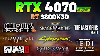 RTX 4070 SUPER  RYZEN 7 9800X3D  Test in 8 Games 2 [upl. by Nisbet696]