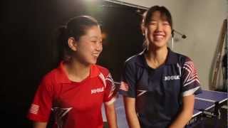 Table Tennis Olympians Lily Zhang and Erica Wu ask you to support Top Spin a ping pong documentary [upl. by Hseyaj]