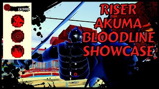 SPARTAN GOD Riser Akuma Bloodline Showcase  Shindo Life [upl. by Ayekahs]