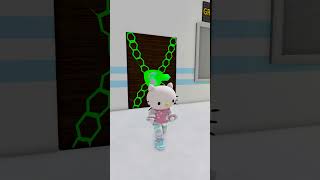 Hello Kitty overfeed and kill Police GIRL  Barrys Prison Run OBBY [upl. by Ainezey]