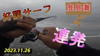 【鹿島灘サーフ】好調サーフで短時間勝負🎣 [upl. by Warde]