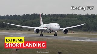 Extreme short landing Boeing 787 [upl. by Hillegass]