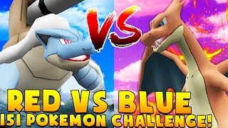 POKEMON RED VS BLUE 151 Minecraft POKEMON CHALLENGE  Pixelmon Modded Minigame  JeromeASF [upl. by Lacram]