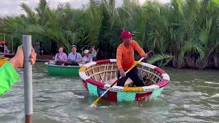 Bamboo Basket Boat Ride Awestruck by the Spinning Twirling Hoi An Vietnam [upl. by Mella663]