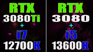 RTX 3080Ti  INTEL i7 12700K vs RTX 3080  INTEL i5 13600K  PC GAMES TEST [upl. by Barabbas]