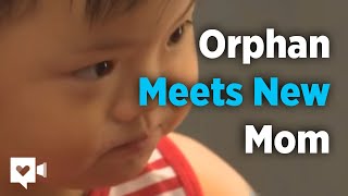 Watch how this orphan reacts when she meets her new momma [upl. by Yror69]