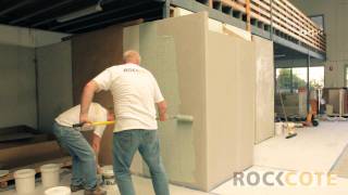 Rendering Cement Sheet and Blueboard Walls with Rockcote [upl. by Esenej58]