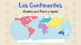 🌎 Aprende y conoce los CONTINENTES 🗺 ¿Cuáles son  FÁCIL y RÁPIDO [upl. by Ennire220]