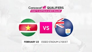 2022 Concacaf Women Qualifiers  Suriname vs Anguilla  Group A [upl. by Htirehc]